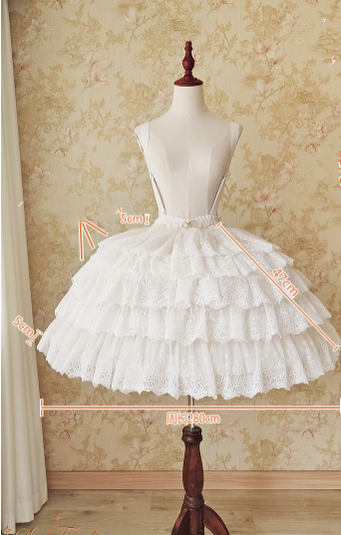 Sentaro - Elegant Lolita A-line Fish-bon Adjustable Tiered Skirt 15014:209080