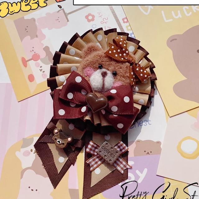 Pretty Girl Lolita~Sweet Lolita Chocolate and Bear Hair Accessories a badge  