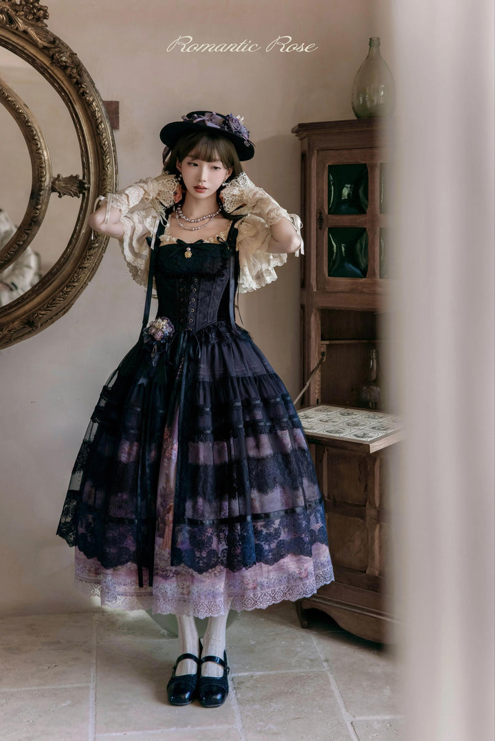 ZUOlanrichen~Romantic Rose~Classic Lolita Dress Set Printed JSK Skirt with Bodice 42157:729373