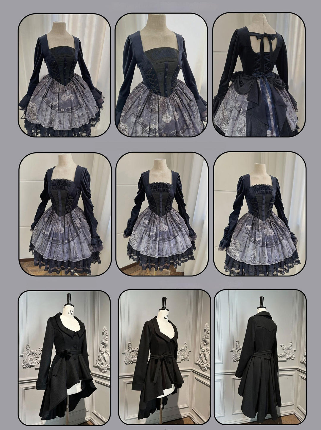 Susin Lolita~Star Disk~Gothic Lolita Dress Elegant OP Dress and Coat 40980:682976