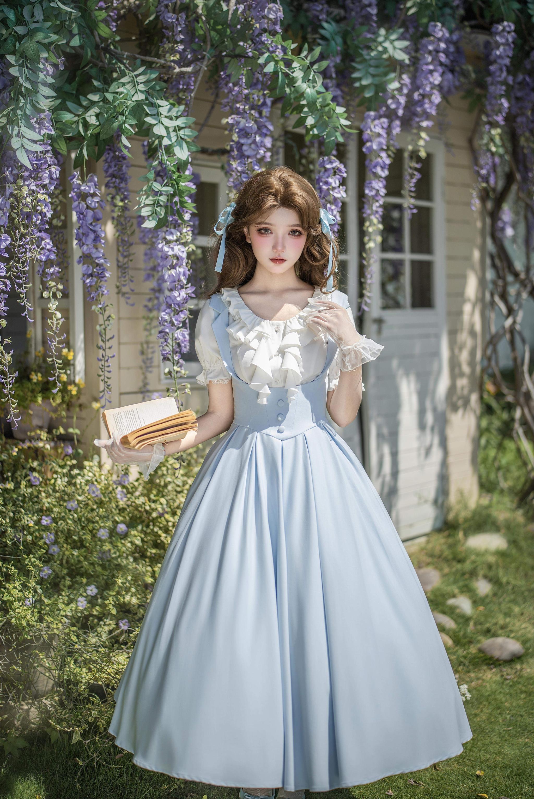 Opera House - Classic Lolita Bust-support JSK Dress, Solid Color (2XL L M S XL) 45148:836370