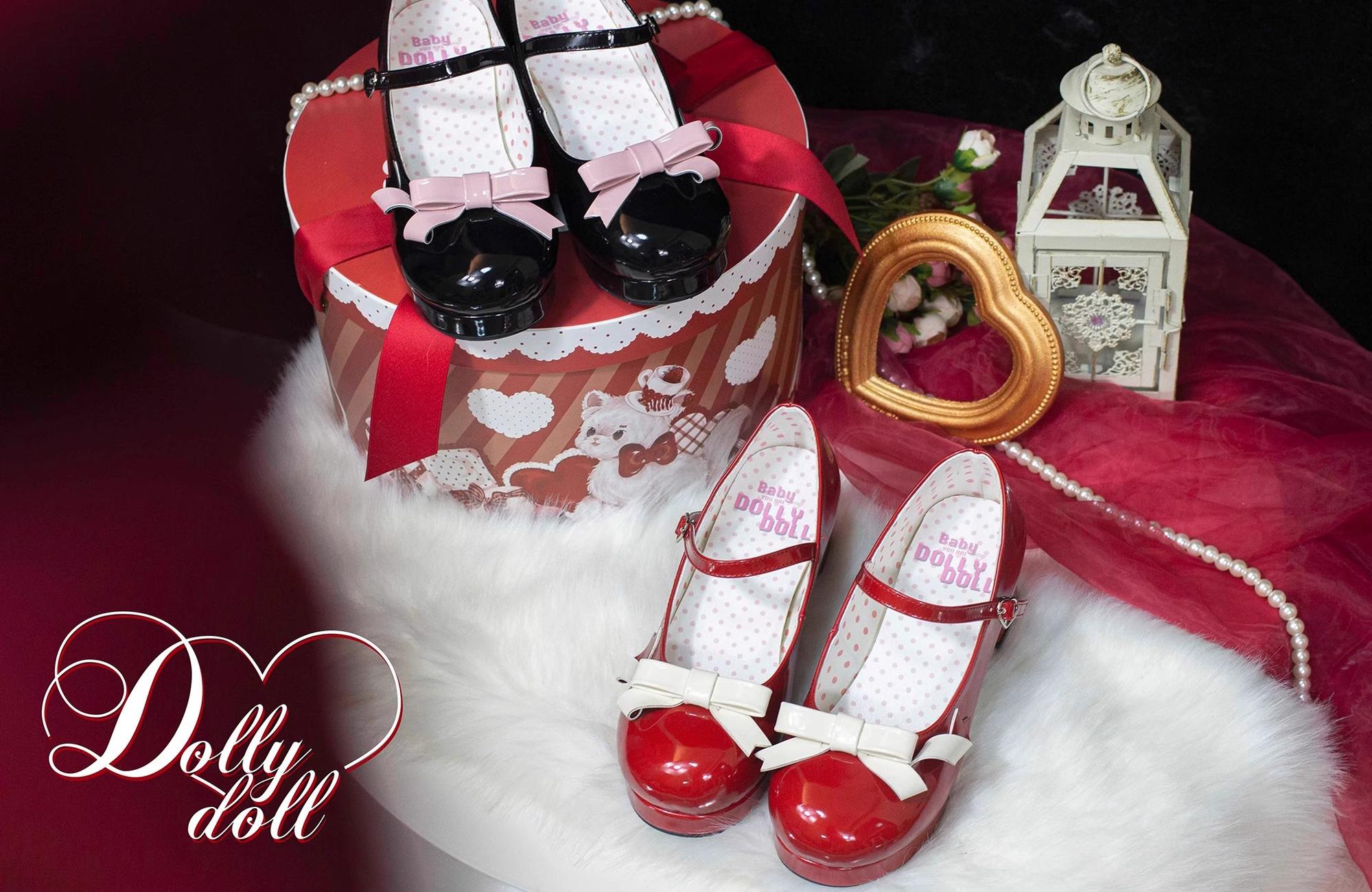 Dolly Doll~Lovers' Gift~Round Toe Middle Heel Mary Jane Lolita Shoes 32678:398014