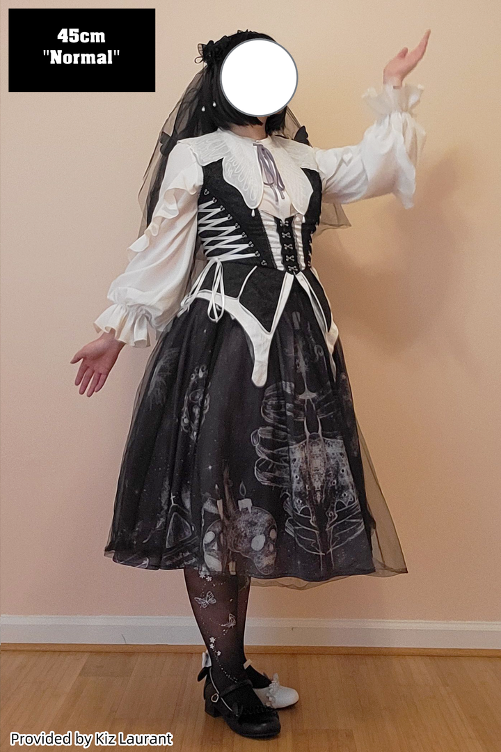 Aurora&Ariel -Daily A-Line Lolita Petticoat | 18" (45cm), 8.75 Yards Fabric, Cotton Lining