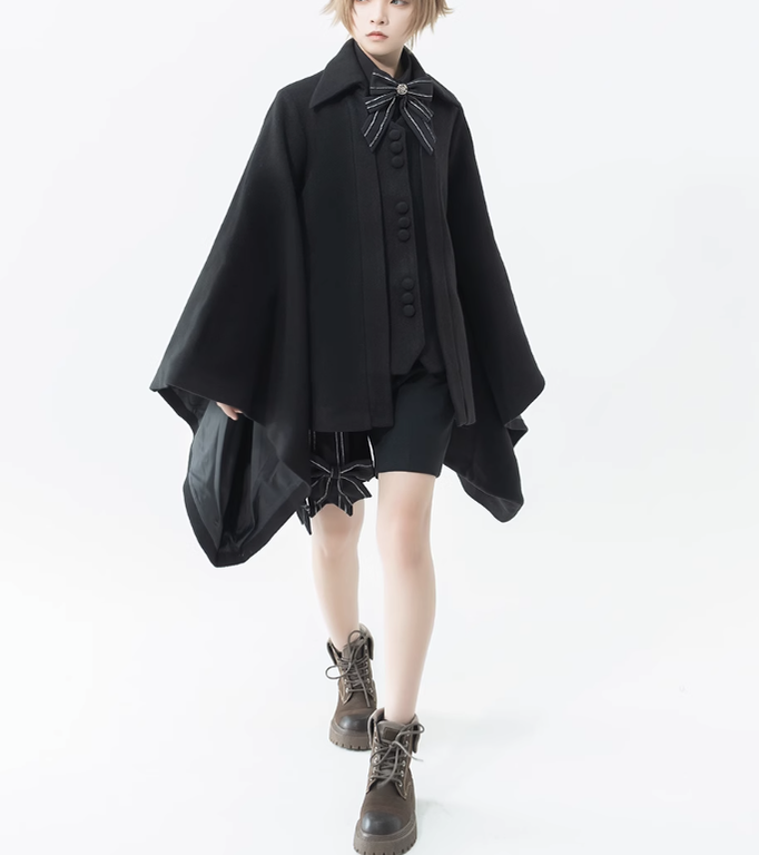 Princess Chronicles - ShenYao - Ouji Lolita Winter Black Long Coat