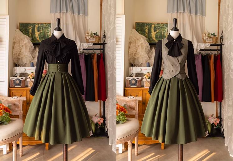 Forest Basket - Elegant Lolita Pleated Skirt 44547:812968