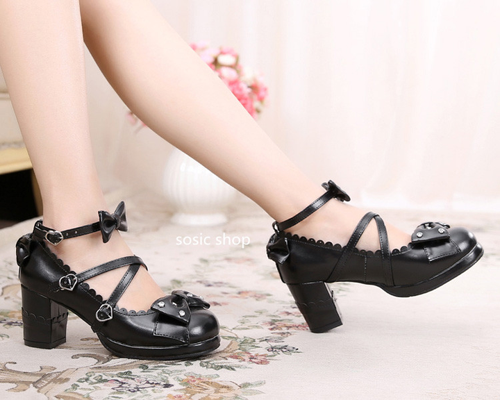 Sosic~Sweet Lolita High Heel Handmade Shoes   