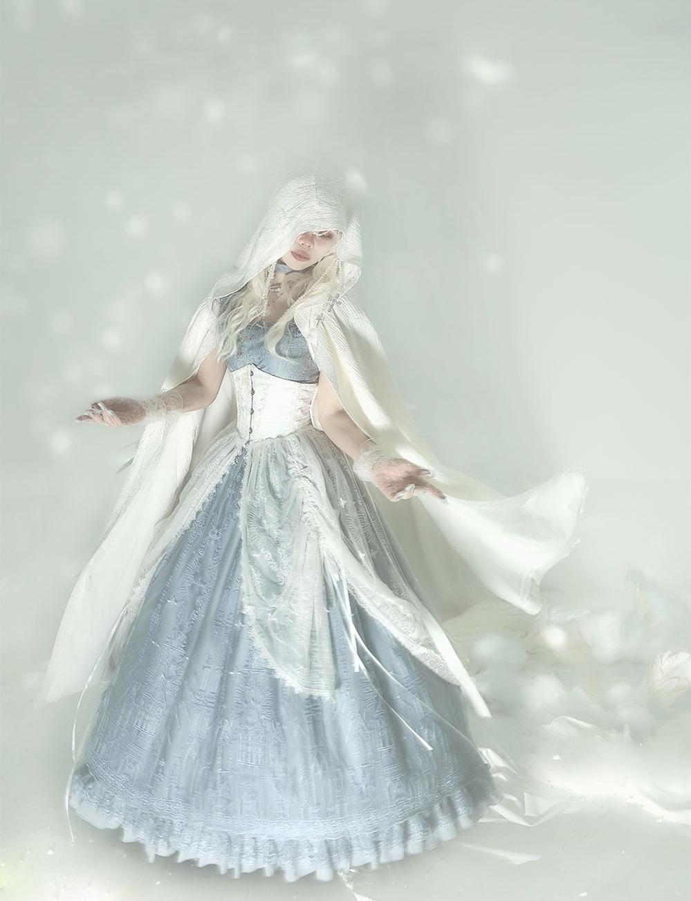 ZJstory~Gothic Lolita Cape Long-sleeved Shawl with Detachable Hood 42129:734128