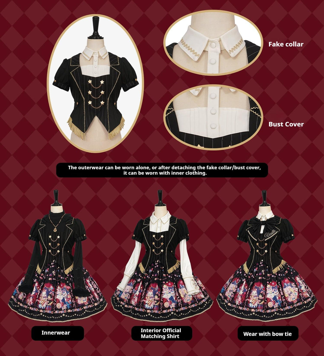 Vcastle~Circus~IP Collab Sweet Lolita Suit and Shirt