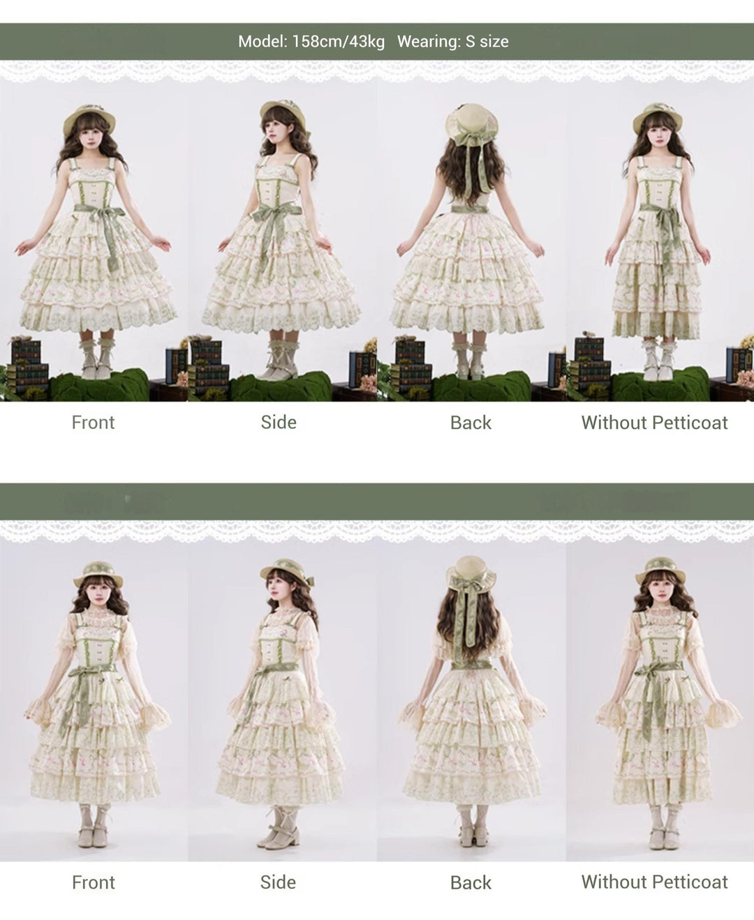 Mewroco~Daily Bunny~Classic Lolita JSK Dress with Bunny Prints