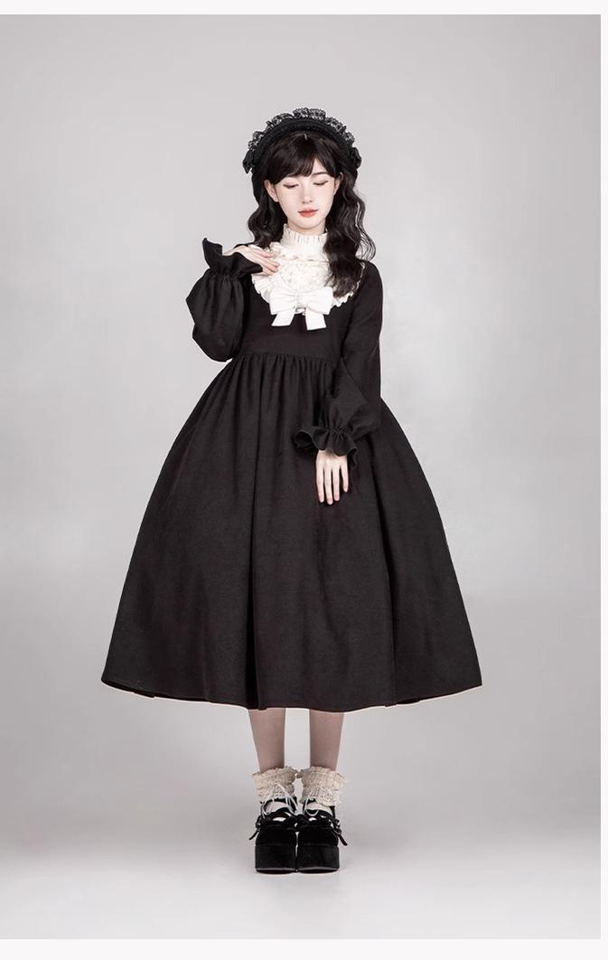 With PUJI~Twilight Choir~Twin Lolita OP Suit Loose Version Dress with Apron 41704:712526