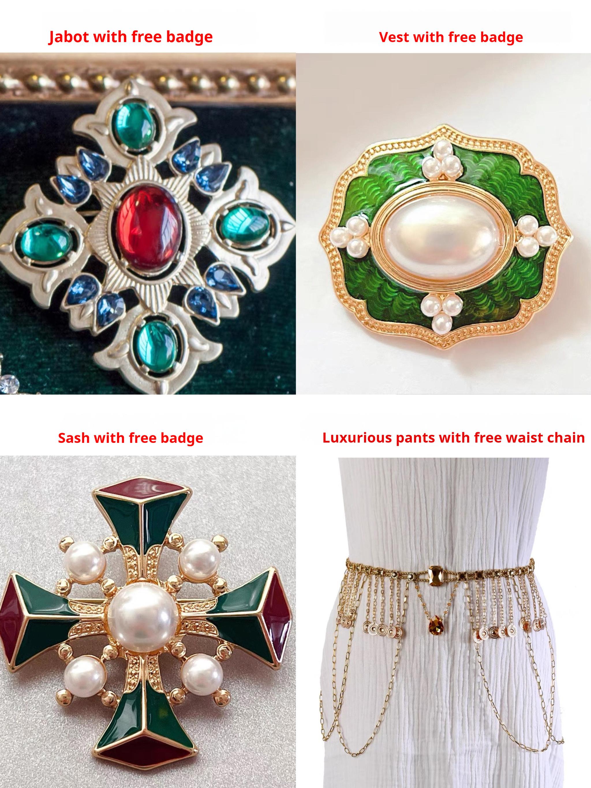 Narsesus - Ouji Lolita Pants Suit Retro European Prince Cape Shirt Vest