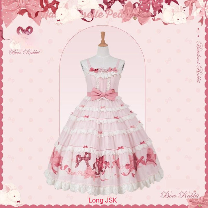 Mademoiselle Pearl~Bow Rabbit~IP Collab Sweet Lolita OP in Multiple Styles 43054:764039