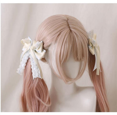 Xiaogui~Four Seasons Floral~Sweet Lolita Headdress Bow KC Lace Cuffs   