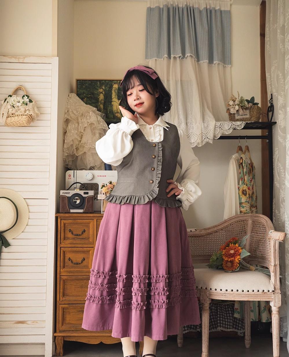 Forest Wardrobe~Forest Basket~Elegant Lolita Vest Autumn/Winter Versatile Waistcoat   