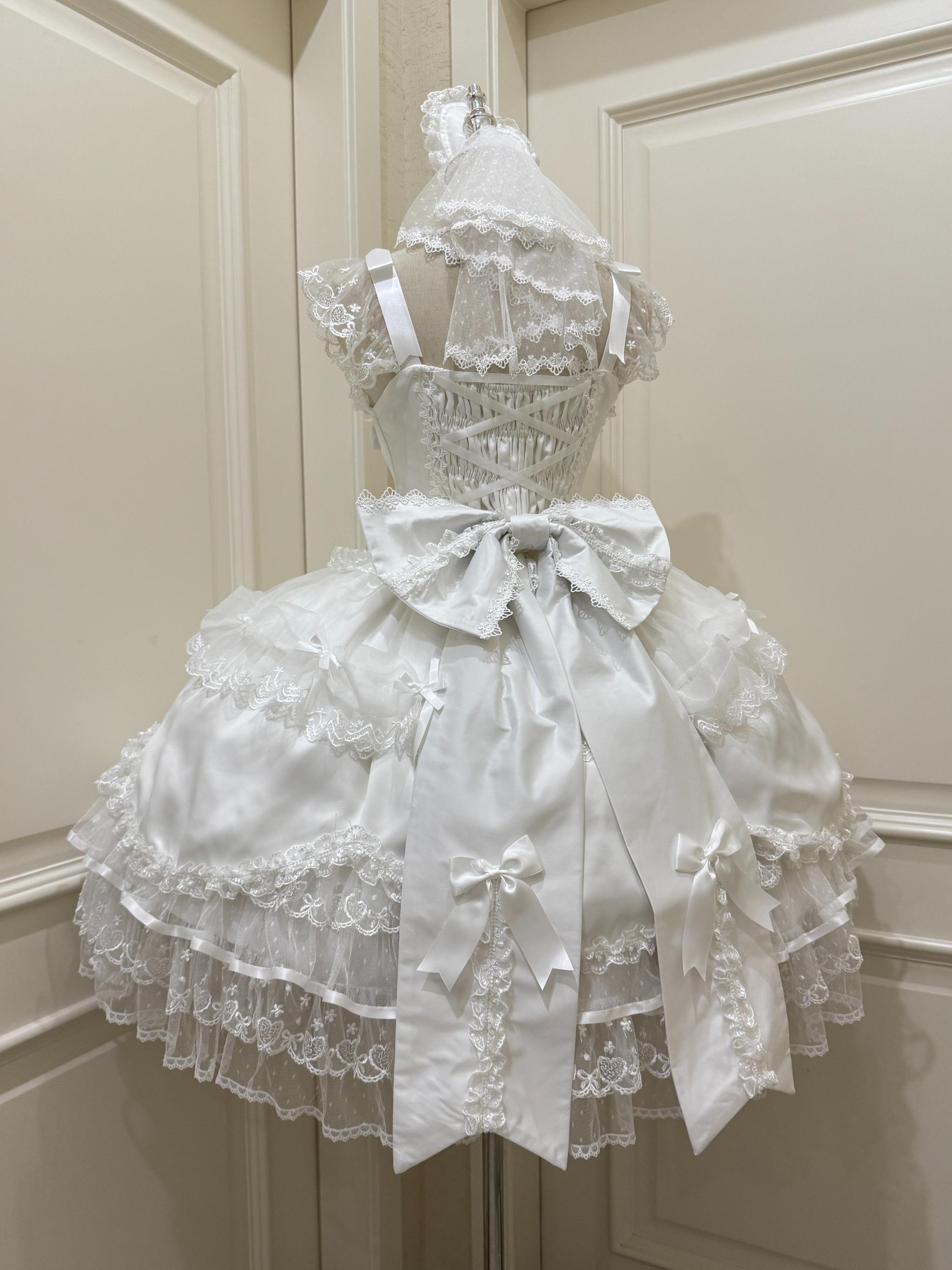 Sugar Girl - Velvet Sweetheart - Doll-like Sweet Lolita Jumper Dress, Bow Accents (L M S) 44021:792778