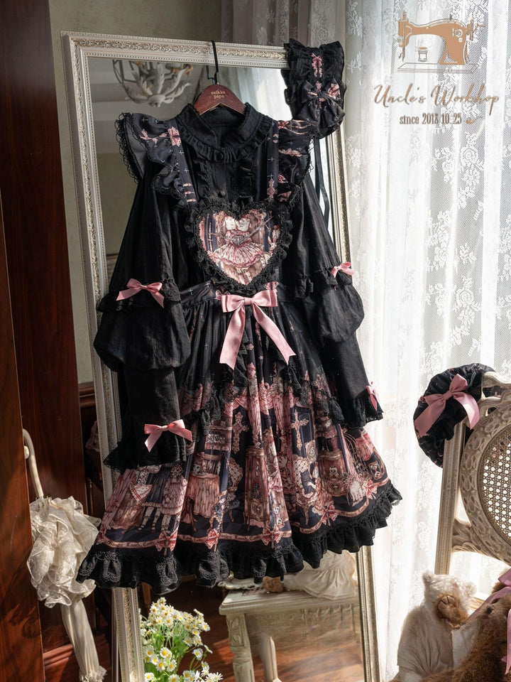Uncle Wall Original~Missing Lamb Case~Gothic Lolita Dress Set with Sheep Prints 42971:760861