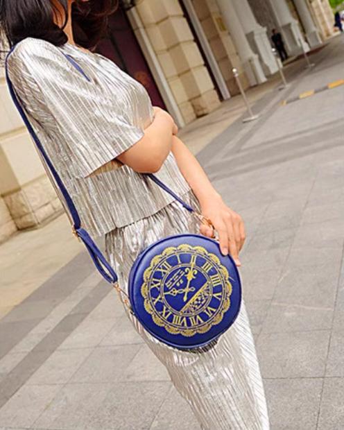 (BFM)Kira~Alice Clock~Kawaii Lolita Shoulder Bag Round Lolita Crossbody Bag 36632:519420