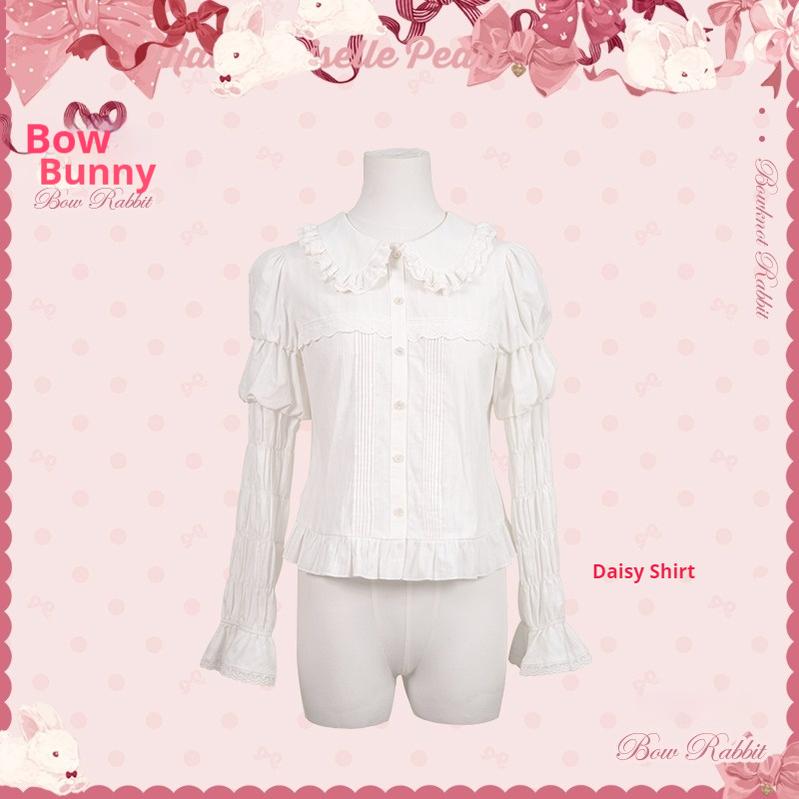 Mademoiselle Pearl~Bow Bunny~IP Collab Sweet Lolita OP Dress Bow JSK OP (L M S XL XS) 38022:578734