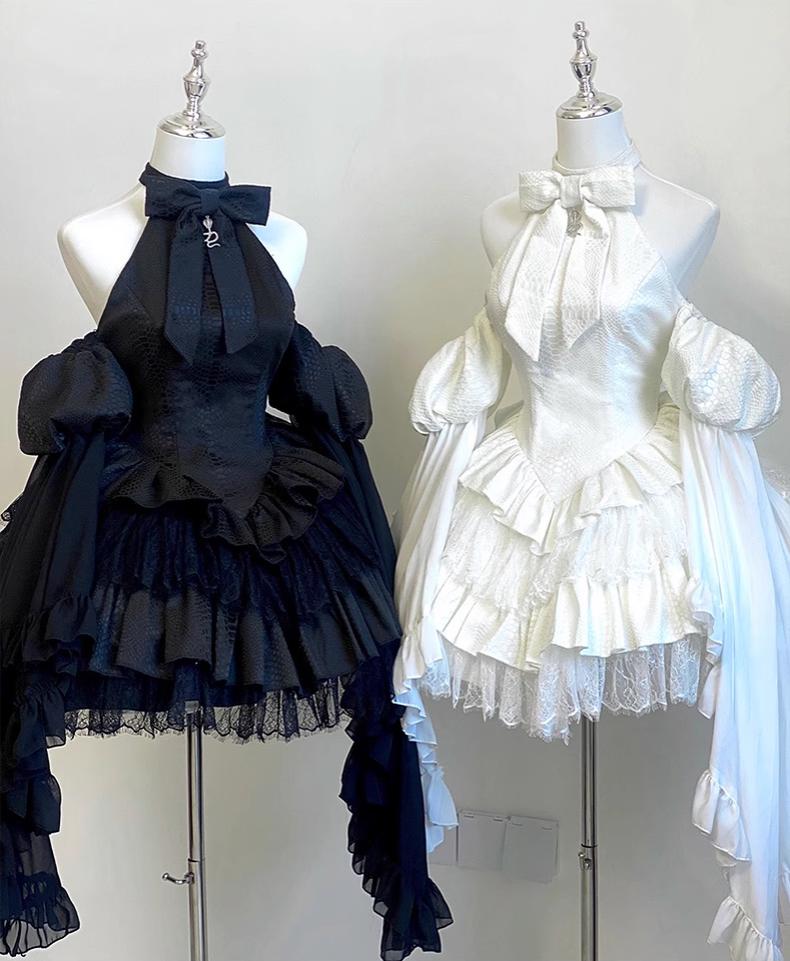 Diamond Honey - Desire Serpent - Gothic Lolita JSK Dress Snake Print Slimming Backless Dress