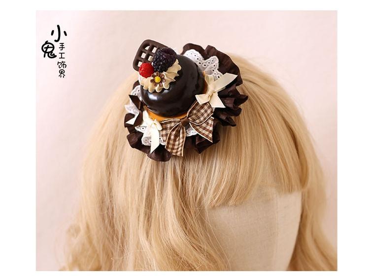 Xiaogui - Sweet Cake - Kawaii Lolita Hairpin Cake Flower Pill Headdress