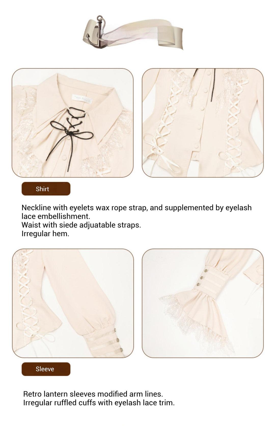 With PUJI~Hunter of Gold~Ouji Lolita Shorts/Pants Outfit Twins Set 42926:762169