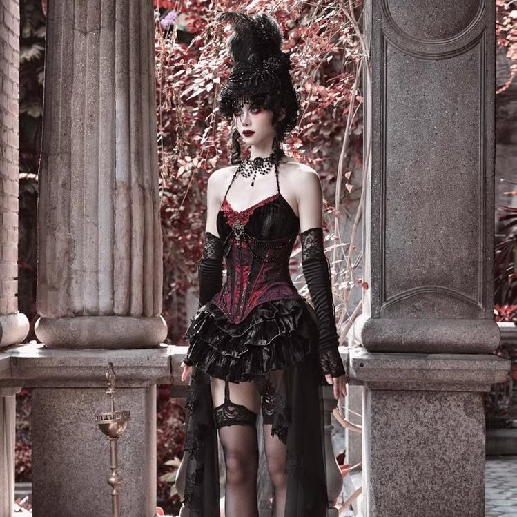 Blood Supply - Duchess - Velvet Gothic Lolita Dress, Corset & Skirt