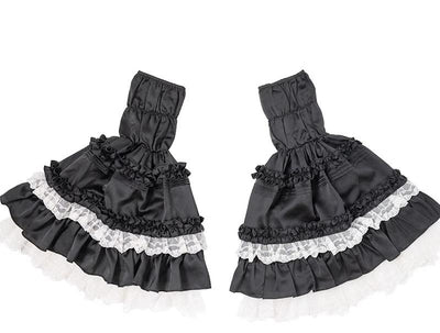 JND Lolita~Holy Gospel~Tri-color Maid Lolita OP Dress Suit Black Princess Sleeves XS 