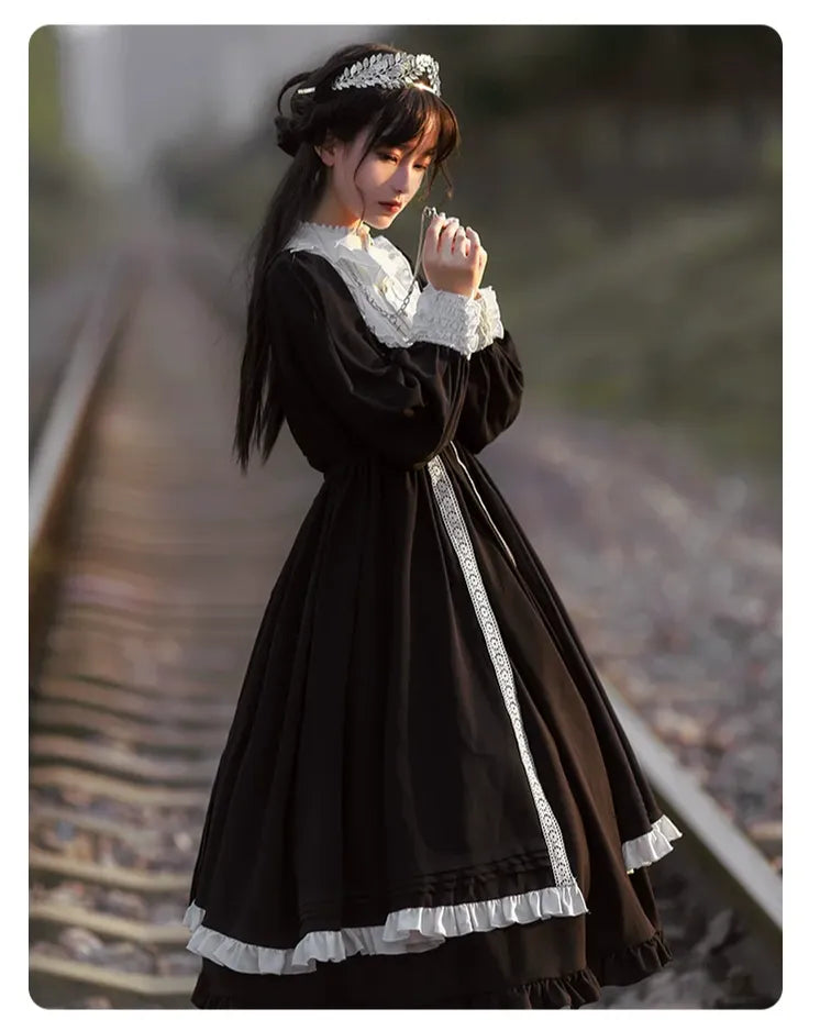 With PUJI~Confession~Nun Lolita OP Dress
