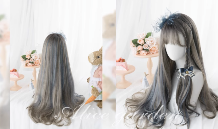 Alicegarden - Diana - Sweet Lolita Long Curly Gray Gradient Wig