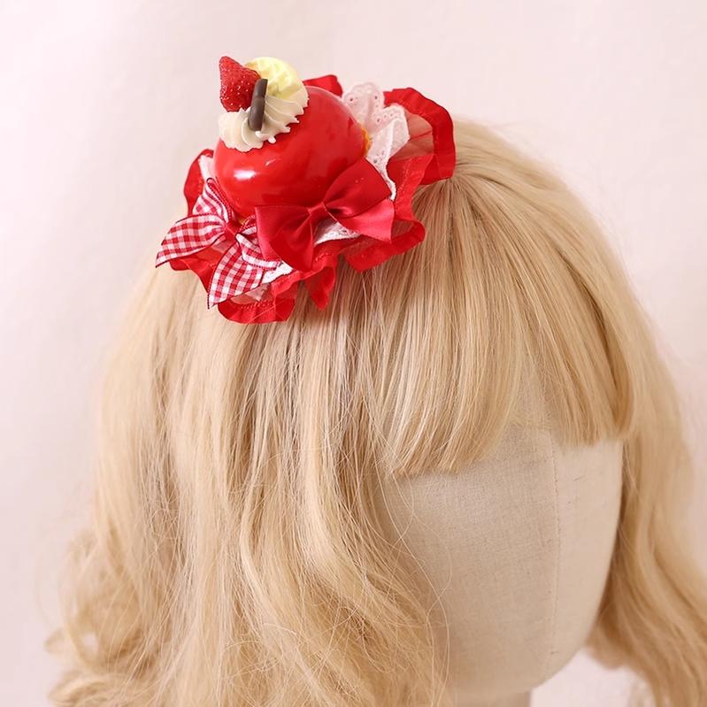 Xiaogui - Sweet Cake - Kawaii Lolita Hairpin Cake Flower Pill Headdress