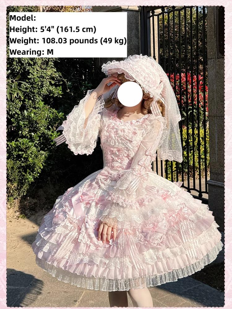 Shuang Sheng Xiao Xiong - Heart of Love - Sweet Lolita Wedding JSK, Bow Details 44306:803355