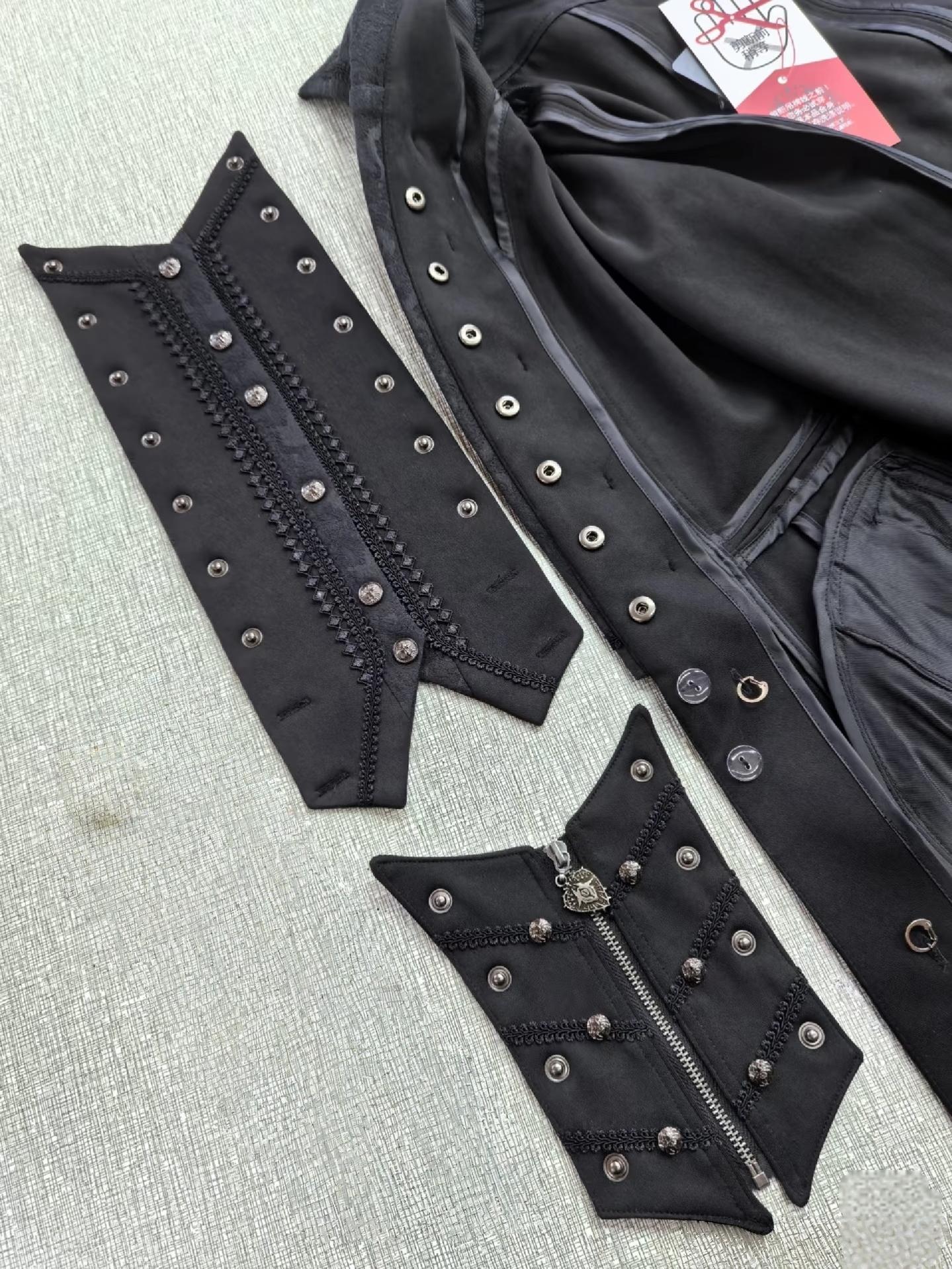 Bat Wing - Embroidery Ouji Lolita Coat, Detachable Front Panels 44433:808183