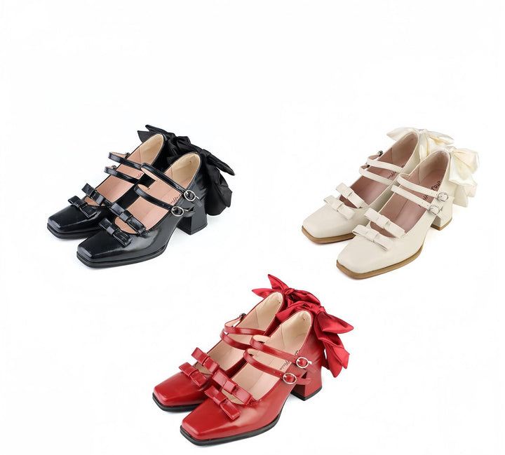 MODO~Magic Search~Sweet Lolita Shoes with Square Toe and Chunky Heel