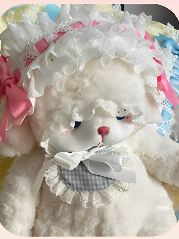 NanShengGe~Love Ice Cream~Plus Size Lolita OP Dress Multicolor S Headband 