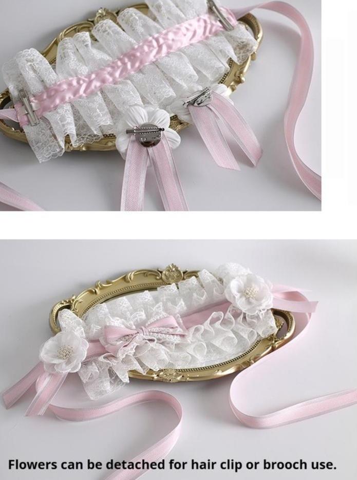 Xiaogui - Sweet Lolita Lace Headdress, Detachable Flower 40786:798791