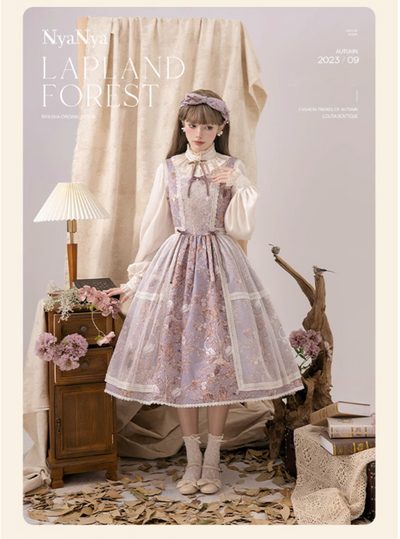 (Buyforme)NyaNya~ Lapland Forest~ Lolita Elegant Vintage Floral JSK OP Dress   