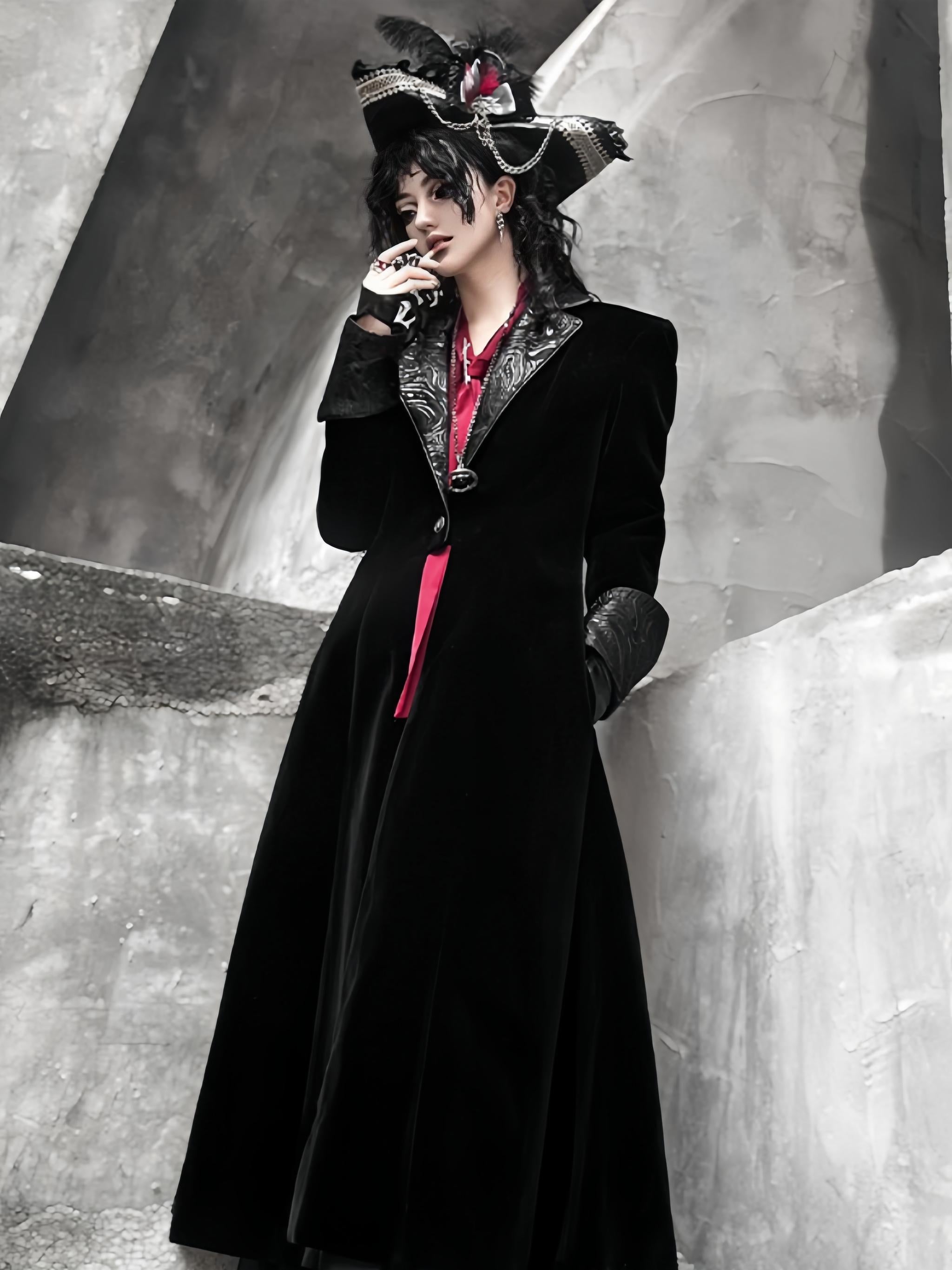 Galaxy Key - Knight's Paradox - Ouji Lolita Prince Pants Suit Gothic Lolita Long Coat