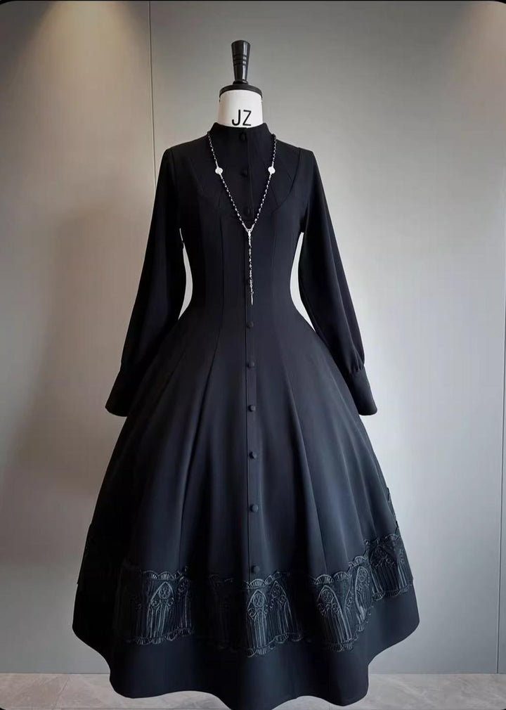 Susin Lolita~Normandy~Gothic Lolita Bust-Supporting JSK Nun Lolita OP Dress (L M S XL) 41698:716790