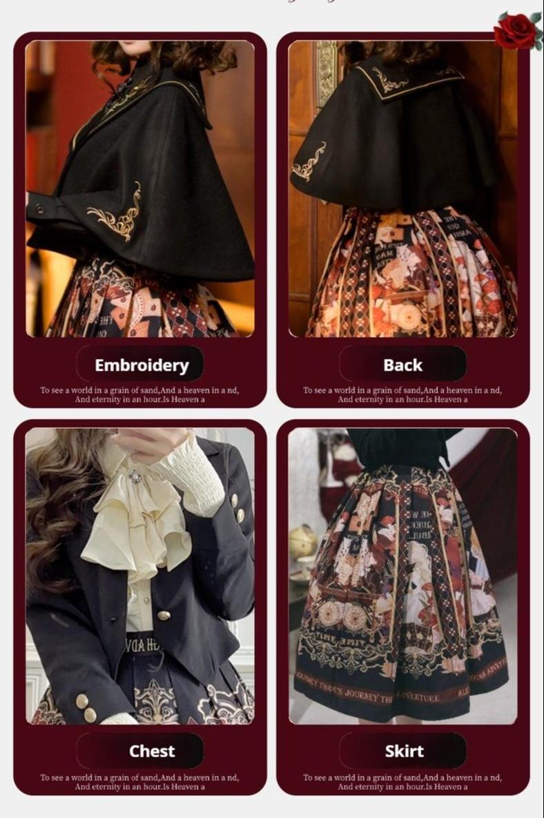 Alice in Wonderland~Holy Night Alice~Classic Lolita Dress Preppy Style Bust-supporting JSK 40466:663936