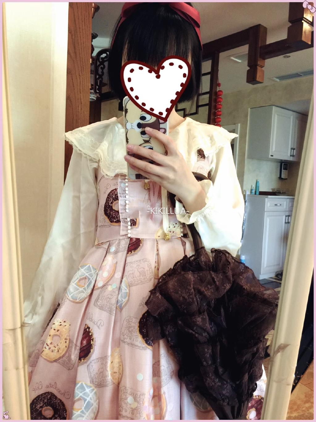 Whale Island - Laraine - Gorgeous Lolita Parasol Lace Umbrella Lolita Long Umbrella