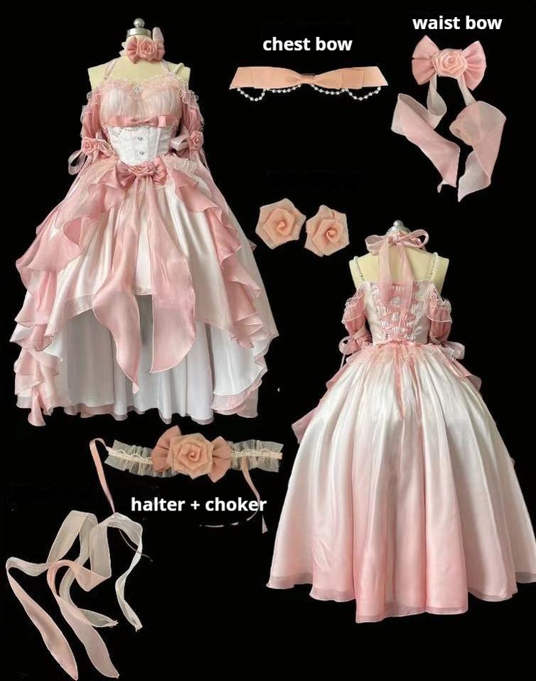 Meowing and fruity - Midsummer Dream - Gradient Color Wedding Lolita JSK Dress Set, Fishbone Waist 44337:803943