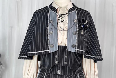 CastleToo~King's College~Ouji Lolita Skirt Set Prince Tie Shirt Set S Cloak 
