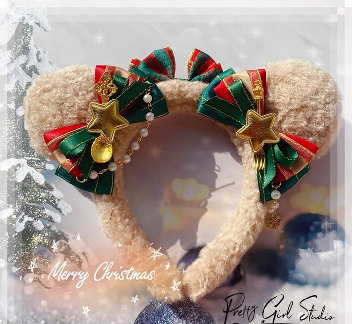 Pretty Girl Lolita~Sweet Lolita Headdress Christmas Lolita Accessories KC bear ear  