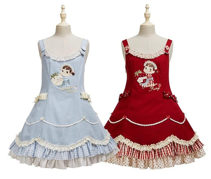 Summer Fairy~IP Collab Kawaii Lolita Dresses OP Home Wear Salopette Cardigan SK   