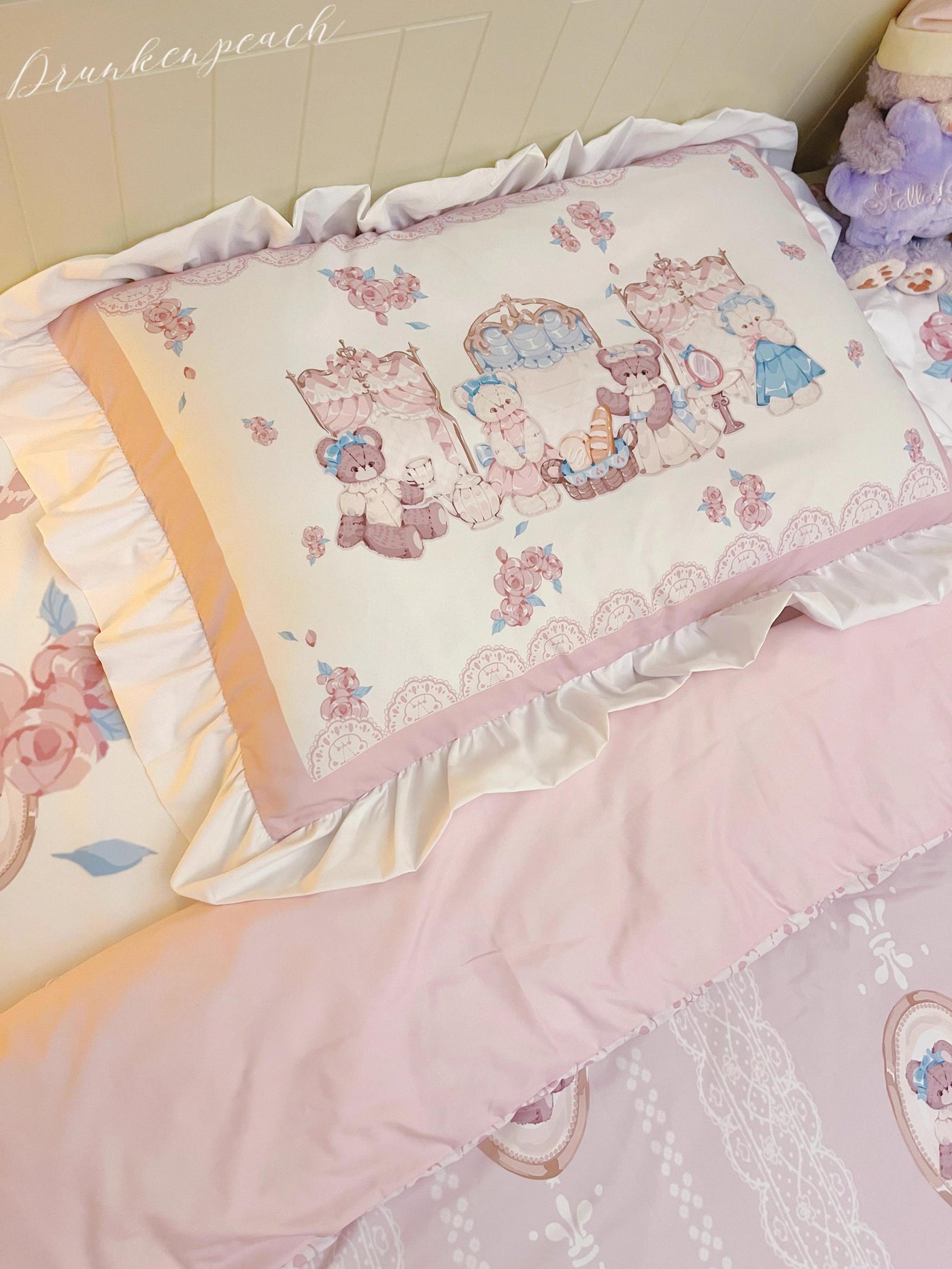Cute Bear Print Bedding Set