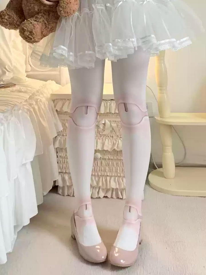 Roji Roji~Sweet Lolita Pantyhose Joint Print Light Stockings Summer