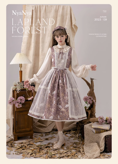 (Buyforme)NyaNya~ Lapland Forest~ Lolita Elegant Vintage Floral JSK OP Dress   