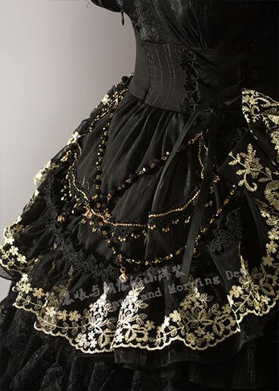 Dawn and Morning~Classic Lolita Accessories Elegant Lolita Headdress Waist chain only Black