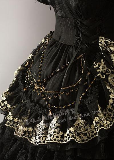 Dawn and Morning - Classic Lolita Accessories Elegant Lolita Headdress Waist chain only Black