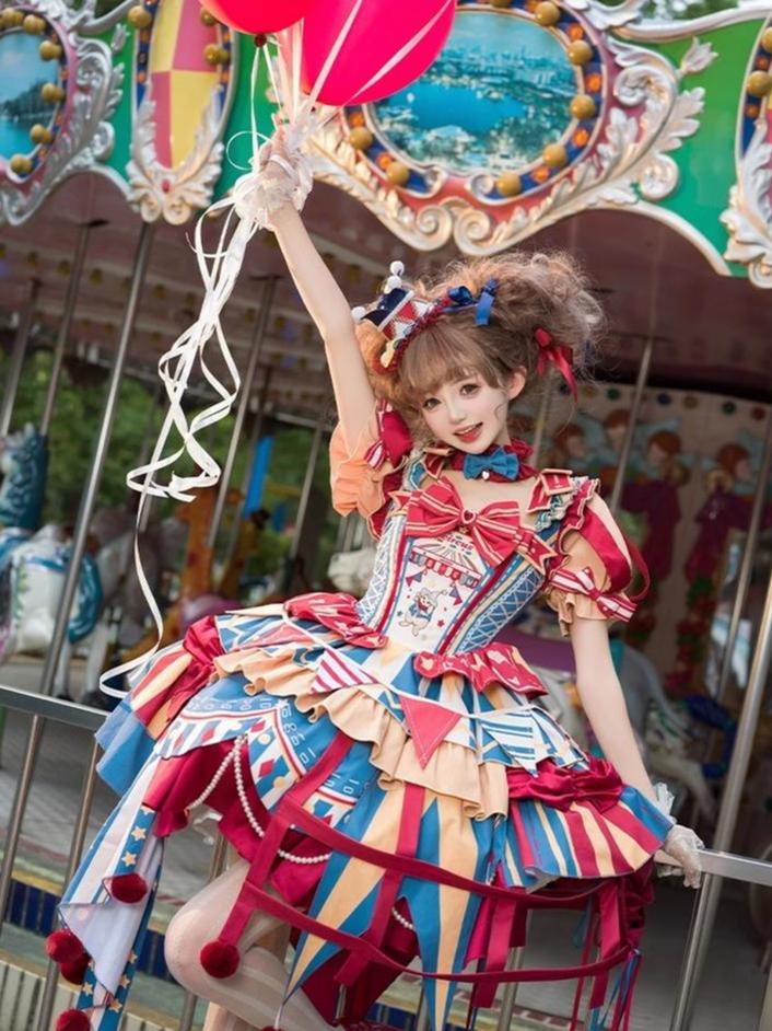 Half Sweet Lolita~Circus Fairy Tale Opener~Doll-Like Kawaii Lolita Dress 39170:614596